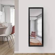 With a floating design and gold accents, the timeless wall mirror brings sleek, modern style to a living room, bedroom or entryway. Amazon Com Elevensmirror Wall Mirror Wall Mount Hanging Mirror For Wall Bedroom Bathroom Living Room Decor 44 X 16 Full Length Door Mirror For Home Decoration Black Kitchen Dining