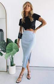 We did not find results for: Laurena Knit Midi Skirt Pale Blue Knit Midi Skirt Blue Midi Skirt Knit Skirt Outfit