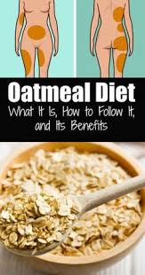 The Basic Method For The Oatmeal Diet Is To Consume Oatmeal For 30 Days The Diet Plan Is Separated Into Three Phases Oatmeal Diet Oatmeal Diet Plan Diet