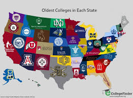 Map The Oldest College In Every State In 2020 College Fun Usa University College Usa