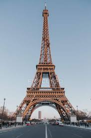 Paris travel seamless pattern, travel background. Road Leading To Eiffel Tower And Tourists On Background Paris France Historic Monument Stock Photo 203380628