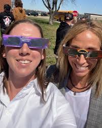 Advance Planning Specialist Terra Constantino and Funeral Director In  Charge Jena Ortega attended Career Day at Shawnee Heights Middle School.  While there, they got to experience watching the solar eclipse! While they