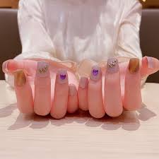 Très she is the press on nail company founded by a nail artist, manufacturing superior instant acrylic nails from exclusive. 24pcs Boxed Taro Purple Heart Aurora Effect Square Head Fake Nails Wearable Full Cover Press On Nails With Glue For Girls Diy False Nails Aliexpress