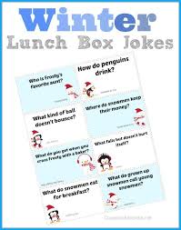 Printable Winter Lunch Box Notes Using Winter Jokes For Kids Winter Jokes Winter Lunch Lunch Box Notes