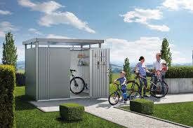 Gartenhutte Gerateschuppen Aus Metall Metallschuppen Biohort Schuppen Ideen