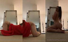 Lauren Alexis gets her pussy wet and wild in front of the mirror in this  OnlyFans