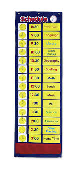 Learning Resources Daily Schedule Pocket Chart 52 Piece Set