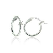 Add charm with the latest elegant round earrings. Small 12mm Unisex Thin Round Thin Hoop Earrings In 925 Sterling Silver 884335576948 Ebay