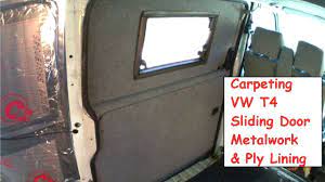 Carpet Vw T4 Sliding Door Metalwork Panels A Fitting Rubber Seal Metal Working Vw T4 Diy Carpet