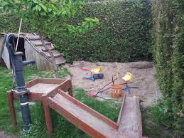 Sandkuhle Statt Sandkasten Wirtschaftstrakt Das Rabendorf Sandkasten Garten Garten Spielplatz Kinderspielplatz Garten