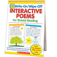 20 Write On Wipe Off Interactive Poems Shared Reading Flip Chart