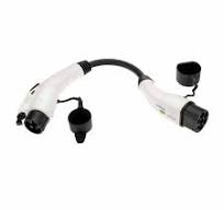 Type 1 to Type 2 adapter for EV charging cable