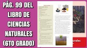 • reconozcan la ciencia y la tecnología como procesos en. Pag 99 Del Libro De Ciencias Naturales Sexto Grado Youtube