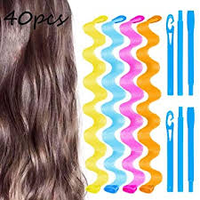 This is an awesome side parted hairstyle with a pink rose clip. Amazon Com 40 Pcs 21 Inch Wave Curl Formers Smilco Heatless Hair Curler For Medium To Long Hair Hair Style Tools Set With Styling Hooks Diy Magic Spiral Ringlets Rollers For Women