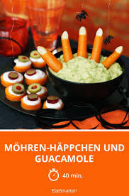 Mohren Happchen Und Guacamole Rezept In 2020 Snacks Halloween Snacks Gesundes Halloween