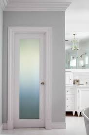 Because there is no bulky metal frame, the frameless glass doors are extremely durable because the glass that is used is thicker than traditional glass. White Bathroom Door With Frosted Glass Trendecors