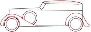 Illustrate the curves and lines pertaining to the important parts like the windshield, hood, windows and doors. How To Draw A Classic Car Howstuffworks