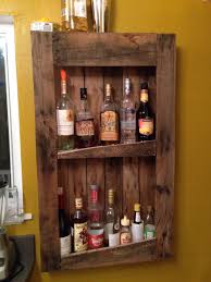 Diy Pallet Wine And Liquor Shelf Liquor Shelf Pallet Diy Diy Home Bar