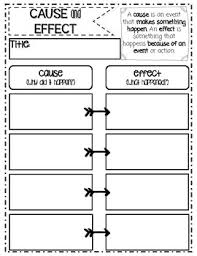 Cause And Effect Graphic Organizer Worksheets Tpt