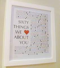 What should 60th birthday presents say? 60 Things We Love About You Birthday Presents For Dad Milestone Birthday Gifts 60th Birthday Party