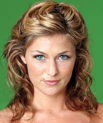Half Up Long Hairstyle Curly Formal Medium Length Hair Styles Mother Of The Bride Hair Mother Of The Groom Hairstyles