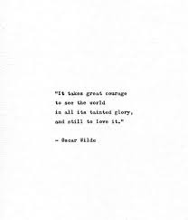 Oscar Wilde Hand Typed Book Quote Great Courage Vintage Typewriter Print Literature Gift Minimalist Art Vintage Style Motivational Quote Literary Quotes Book Quotes Typed Quotes