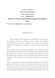 Doc Tugas Review Jurnal Mata Kuliah Kepemimpinan Rasyid Maulana Academia Edu