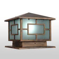 Japanese Style Royal Wall Pillar Lamp Outdoor Garden Lighting Yard Aisle Aluminum Alloy Light Home Outdoor Outdoor Lighting Outdoor Garden Lighting Garden Lamp