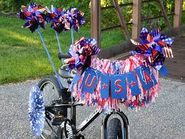 Bicycle rim wreath, bike wreath, bicycle wall decor, pink wreath, hello front door wreath, spring wreath, housewarming gift, bicycle wheel. Patriotic Bike Decorations Fun365