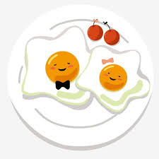 A picture of fried egg cartoon character wearing white chef hat. Hand Painted Cartoon Couple Food Fried Egg Illustration Love Png Transparent Clipart Image And Psd File For Free Download Fried Egg Couple Cartoon Cartoon Clip Art