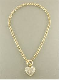 P S I Love You More Boutique Gold Crystal Heart Toggle Necklace Online Store Powered By Storenvy Cute Jewelry Gold Heart Necklace Jewelry