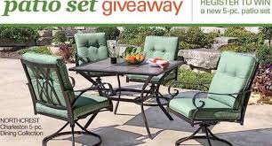 Win A Northcrest Charleston 5 Pc Dining Collection Patio Set Whole Heart And Home Patio Set Patio Outdoor Furniture Sets