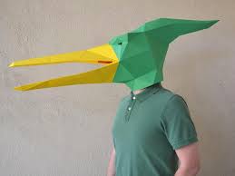 Dinosaur Mask Pterodactyl Mask Paper Pattern Halloween Etsy In 2021 Dinosaur Mask Halloween Masks Diy Halloween Masks
