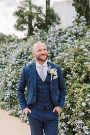 A Classic And Romantic Destination Wedding In Malaga Spain Destination Wedding Details Navy Blue Suit Wedding Groom Blue Suit Blue Suit Wedding