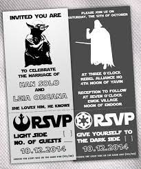 Sample Star Wars Light Side Dark Side Wedding Invitation Set On Etsy 2 00 Love This Star Wars Wedding Star Wars Wedding Theme Funny Wedding Invitations