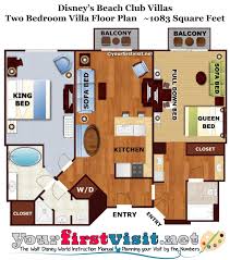 The Master Bedroom And Bath Of One And Two Bedroom Villas At Disney S Beach Club Villas Yourfirstvisit Net Disney Beach Club Beach Club Villas Disney Beach Club Villas