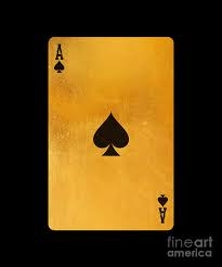That part is fairly straightforward. Cool Gold Ace Playing Cards Single Ace Of Spades Drawing By Noirty Designs