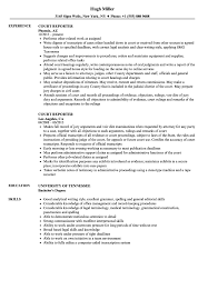 court reporter resume samples velvet jobs