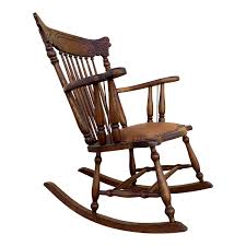 Early 1900s Press Back Rocking Chair With New Leather Seat Rocking Chair Antique Rocking Chairs Old Rocking Chairs