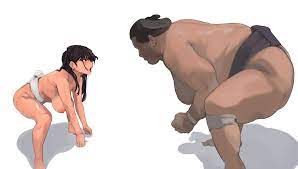 1boy 1girls big breasts black hair breasts female highres  imminent rape komi-san wa komyushou desu komi shouko long hair looking at  each other mamimi (artist) mamimi (mamamimi) nipples overweight