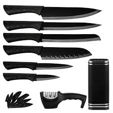A great set of knives is essential for your kitchen, whether you're regularly mincing up a mirepoix or simply carving a grocery store rotisserie chicken for serving. Knife Sets 6 Pieces Japanese Quality Stainless Steel Santoku Bread Slicing Chef Kitchen Knife Set With Knife Block Sharpener Buy At A Low Prices On Joom E Commerce Platform