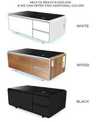 Designed With Refrigerator Bluetooth Speakers Led Lights Charging Ports Touch Control And More Crowdfundi Smart Furniture Cool Coffee Tables Smart Table