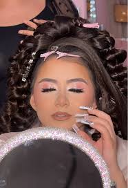 Glamorous Makeup for Pink Quince Dress