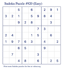 Give these printable crossword puzzles a try and then come back to see how many answers you got correct. Free Printable Easy Sudoku With The Answer 920