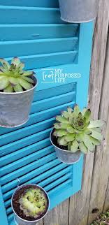Repurposed Shutter Vertical Garden Succulent Planter My Repurposed Life Rescue Re Imagine Repeat Succulent Planter Succulent Planter Diy Patio Wall Planters