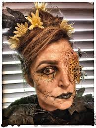 Halloween makeup with homemade honeycomb and hornets