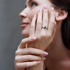 925 Sterling Silver Womens Ring With Black Onyx Square Stones Elegant  Statement Jewelry, Handcrafted Gemstone Ring, Minimalist Design