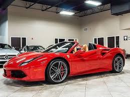 2016 Ferrari 488 Spider Only 82 Miles Brand New Daytona Style Seats Loaded Red Ferrari 488 Luxury Cars Ferrari