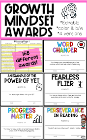 Distance Learning 168 End Of The Year Growth Mindset Awards Editable Teaching Classroom Management Upper Elementary Math Growth Mindset Classroom
