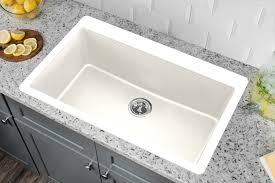 quartz kitchen sink in alpine white